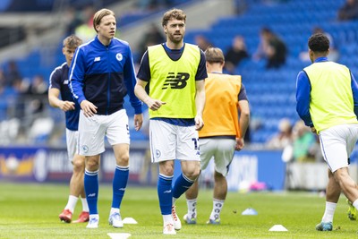 260425 - Cardiff City v West Bromwich Albion - Sky Bet Championship - Calum Chambers of Cardiff City during the warm up