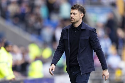 260425 - Cardiff City v West Bromwich Albion - Sky Bet Championship - Cardiff City interim manager Aaron Ramsey ahead of kick off
