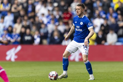 260425 - Cardiff City v West Bromwich Albion - Sky Bet Championship - David Turnbull of Cardiff City in action