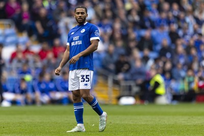 260425 - Cardiff City v West Bromwich Albion - Sky Bet Championship - Andy Rinomhota of Cardiff City in action
