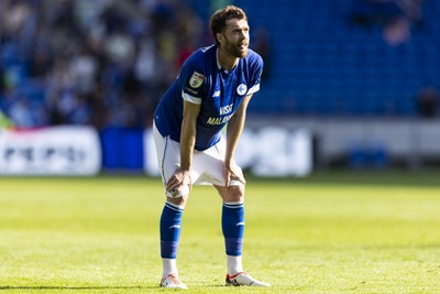 260425 - Cardiff City v West Bromwich Albion - Sky Bet Championship - Calum Chambers of Cardiff City at full time