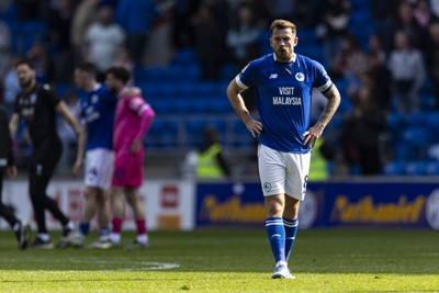 260425 - Cardiff City v West Bromwich Albion - Sky Bet Championship - Joe Ralls of Cardiff City at full time