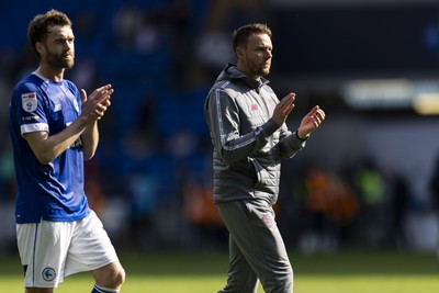 260425 - Cardiff City v West Bromwich Albion - Sky Bet Championship - Cardiff City assistant manager Chris Gunter at full time