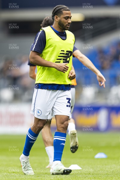 260425 - Cardiff City v West Bromwich Albion - Sky Bet Championship - Andy Rinomhota of Cardiff City during the warm up