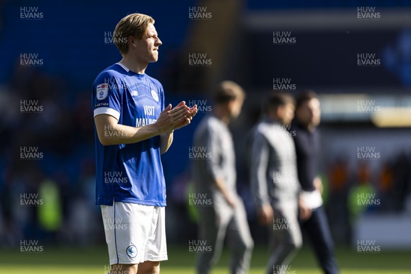 260425 - Cardiff City v West Bromwich Albion - Sky Bet Championship - Jasper Daland of Cardiff City at full time