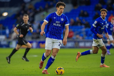 040126 - Cardiff City v Wigan Athletic - Sky Bet League 1 - Yousef Salech of Cardiff City