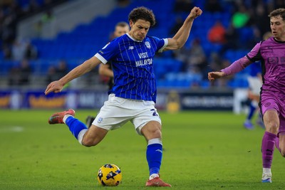 040126 - Cardiff City v Wigan Athletic - Sky Bet League 1 - Yousef Salech of Cardiff City