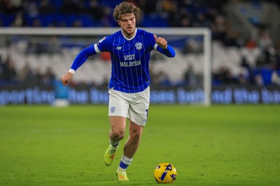 040126 - Cardiff City v Wigan Athletic - Sky Bet League 1 - Ollie Tanner of Cardiff City