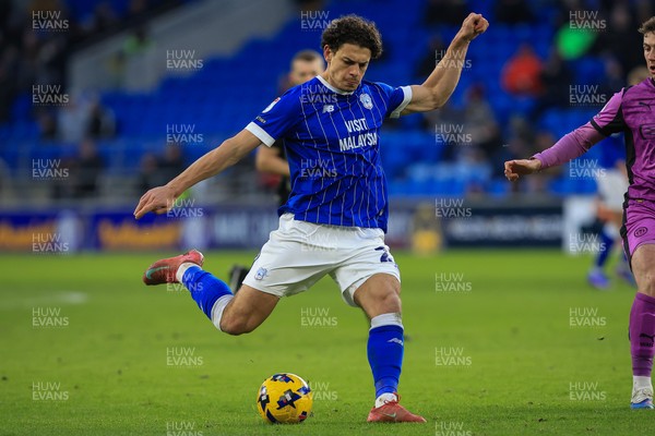 040126 - Cardiff City v Wigan Athletic - Sky Bet League 1 - Yousef Salech of Cardiff City