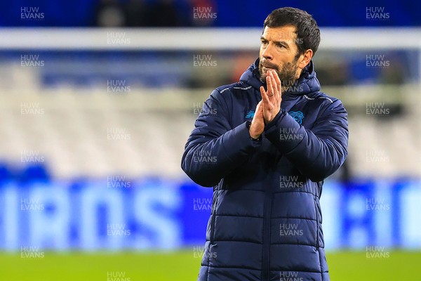 040126 - Cardiff City v Wigan Athletic - Sky Bet League 1 - Cardiff City Manager Brian Barry-Murphy applauds fans after the game