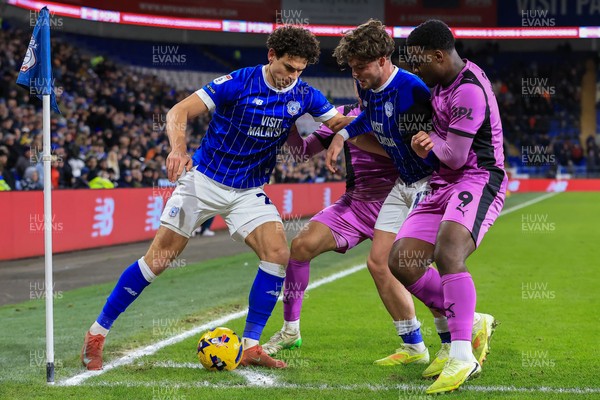 040126 - Cardiff City v Wigan Athletic - Sky Bet League 1 - Yousef Salech of Cardiff City