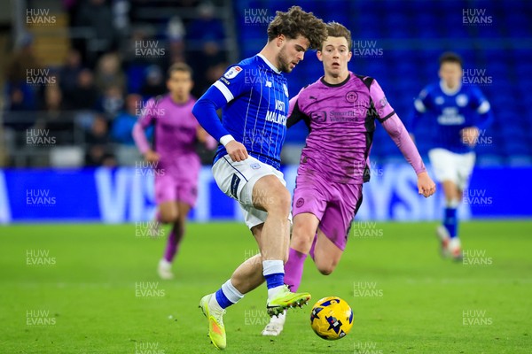 040126 - Cardiff City v Wigan Athletic - Sky Bet League 1 - Ollie Tanner of Cardiff City