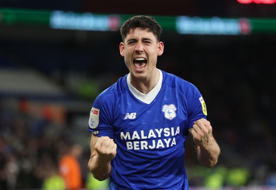 140123 - Cardiff City v Wigan Athletic, EFL Sky Bet Championship - Callum O'Dowda of Cardiff City celebrates after scoring goal