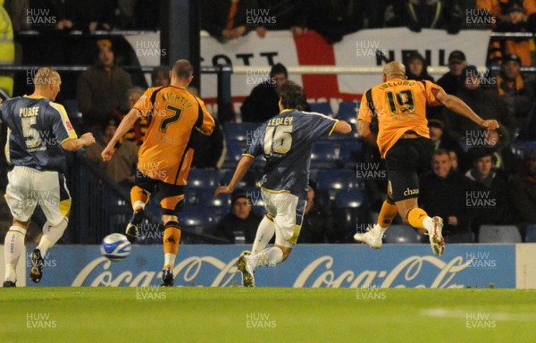 01.11.08 - Championship Football Cardiff City v Wolverhampton Wanderers Wolves' Chris Iwelumo scores goal 