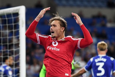 170826 - Cardiff City v Wrexham - Sky Bet Championship - Callum Doyle of Wrexham