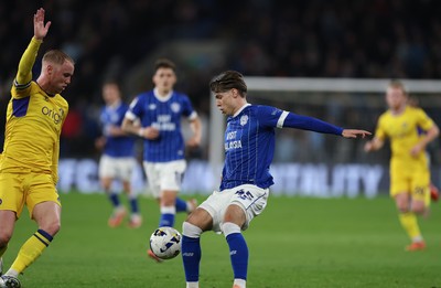 170326 - Cardiff `City v Wycombe Wanderers, EFL Sky Bet League 1 - Cian Ashford of Cardiff City takes on Jack Grimmer of Wycombe Wanderers