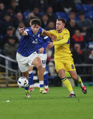 170326 - Cardiff `City v Wycombe Wanderers, EFL Sky Bet League 1 - Rubin Colwill of Cardiff City and Caolan Boyd-Munce of Wycombe Wanderers compete for the ball