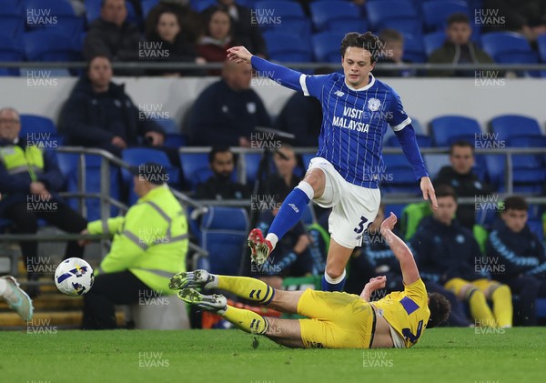 170326 - Cardiff `City v Wycombe Wanderers, EFL Sky Bet League 1 - Perry Ng of Cardiff City is challenged by Luke Harris of Wycombe Wanderers