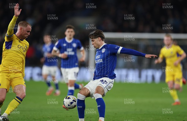 170326 - Cardiff `City v Wycombe Wanderers, EFL Sky Bet League 1 - Cian Ashford of Cardiff City takes on Jack Grimmer of Wycombe Wanderers