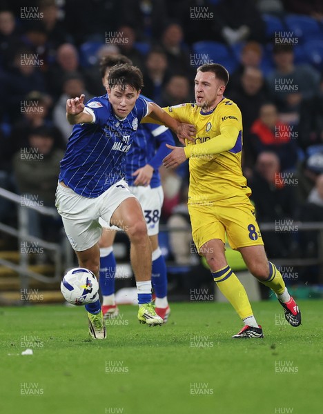170326 - Cardiff `City v Wycombe Wanderers, EFL Sky Bet League 1 - Rubin Colwill of Cardiff City and Caolan Boyd-Munce of Wycombe Wanderers compete for the ball