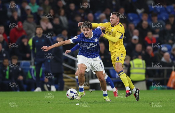 170326 - Cardiff `City v Wycombe Wanderers, EFL Sky Bet League 1 - Rubin Colwill of Cardiff City and Caolan Boyd-Munce of Wycombe Wanderers compete for the ball