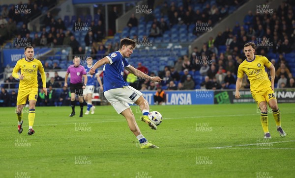 170326 - Cardiff `City v Wycombe Wanderers, EFL Sky Bet League 1 - Rubin Colwill of Cardiff City fires a shot at goal
