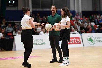 210525 - Cardiff Dragons v Birmingham Panthers - Netball Super League - Josh Navidi during half time
