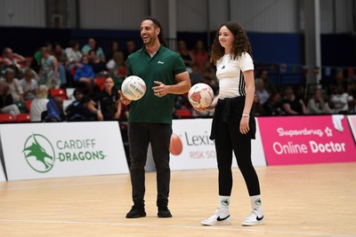 210525 - Cardiff Dragons v Birmingham Panthers - Netball Super League - Josh Navidi during half time