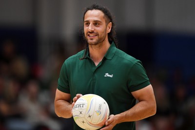 210525 - Cardiff Dragons v Birmingham Panthers - Netball Super League - Josh Navidi during half time