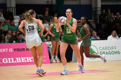 210525 - Cardiff Dragons v Birmingham Panthers - Netball Super League - Chelsea Beard of Cardiff Dragons