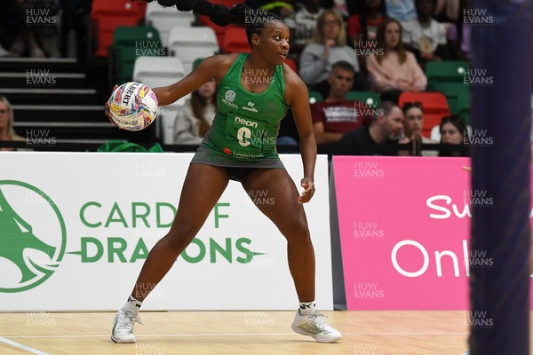 210525 - Cardiff Dragons v Birmingham Panthers - Netball Super League - Khanyisa Chawane of Cardiff Dragons