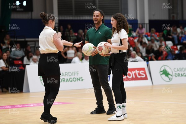 210525 - Cardiff Dragons v Birmingham Panthers - Netball Super League - Josh Navidi during half time