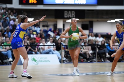 080624 - Cardiff Dragons v Leeds Rhinos - Vitality Netball Super League - Phillipa Yarranton of Cardiff Dragons