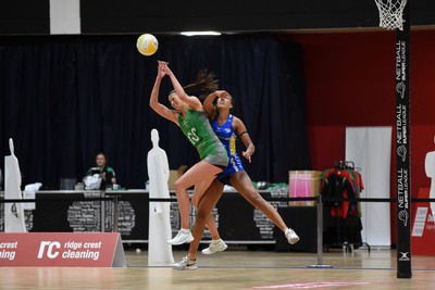 080624 - Cardiff Dragons v Leeds Rhinos - Vitality Netball Super League - Georgia Rowe of Cardiff Dragons