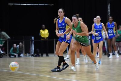 080624 - Cardiff Dragons v Leeds Rhinos - Vitality Netball Super League - Elle McDonald of Cardiff Dragons