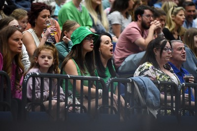 080624 - Cardiff Dragons v Leeds Rhinos - Vitality Netball Super League - Fans enjoying the match