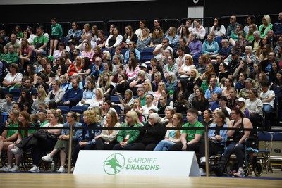 080624 - Cardiff Dragons v Leeds Rhinos - Vitality Netball Super League - Fans enjoying the match