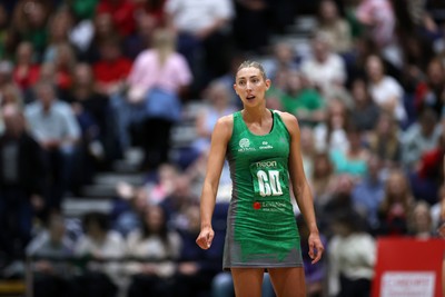 140625 - Cardiff Dragons v London Pulse - Netball Super League - Jacqui Newton of Cardiff Dragons