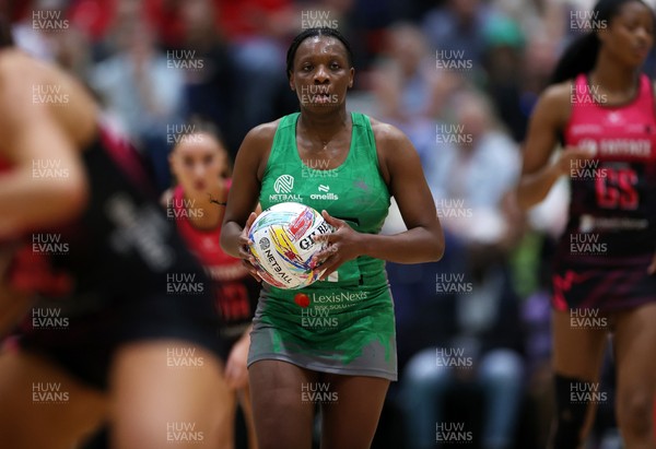 140625 - Cardiff Dragons v London Pulse - Netball Super League - Khanyisa Chawane of Cardiff Dragons