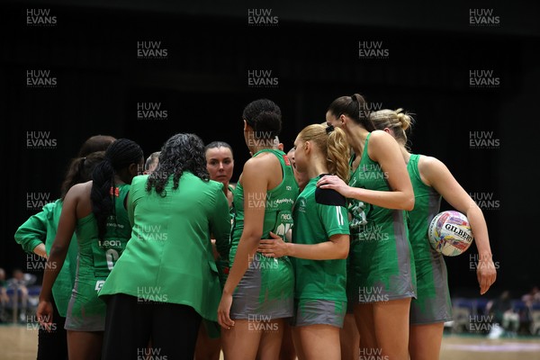 140625 - Cardiff Dragons v London Pulse - Netball Super League - Team huddle