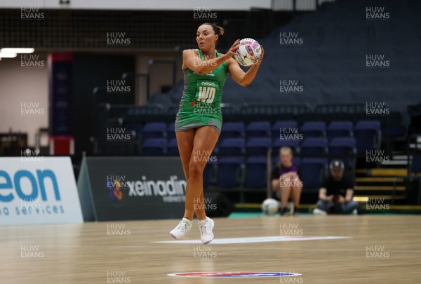 240525 - Cardiff Dragons v Loughborough Lightning - Netball Super League - Elle McDonald of Cardiff Dragons