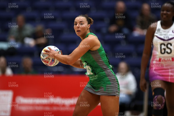 240525 - Cardiff Dragons v Loughborough Lightning - Netball Super League - Elle McDonald of Cardiff Dragons