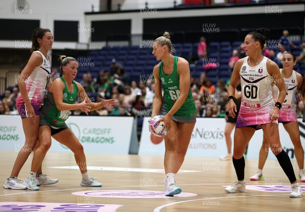 240525 - Cardiff Dragons v Loughborough Lightning - Netball Super League - Phillipa Yarranton of Cardiff Dragons