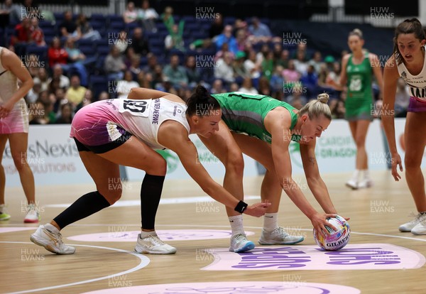 240525 - Cardiff Dragons v Loughborough Lightning - Netball Super League - Phillipa Yarranton of Cardiff Dragons