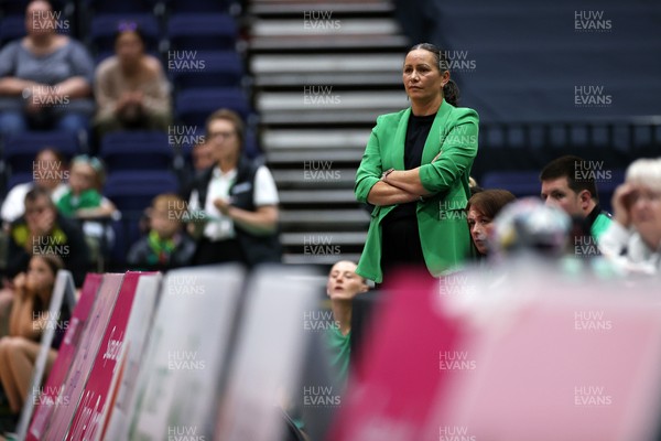 240525 - Cardiff Dragons v Loughborough Lightning - Netball Super League - Reinga Bloxham, Cardiff Dragons Head Coach