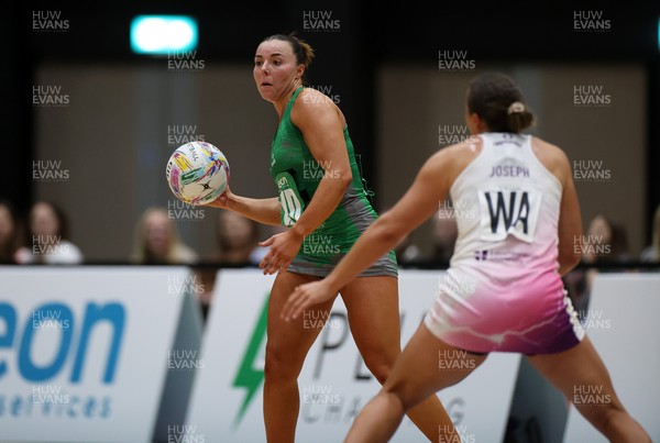 240525 - Cardiff Dragons v Loughborough Lightning - Netball Super League - Elle McDonald of Cardiff Dragons