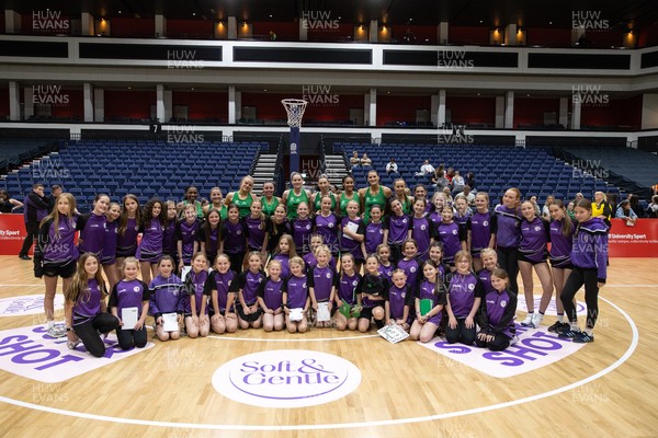 240525 - Cardiff Dragons v Loughborough Lightning - Netball Super League - Mascots