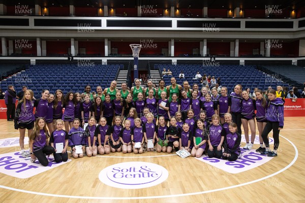 240525 - Cardiff Dragons v Loughborough Lightning - Netball Super League - Mascots