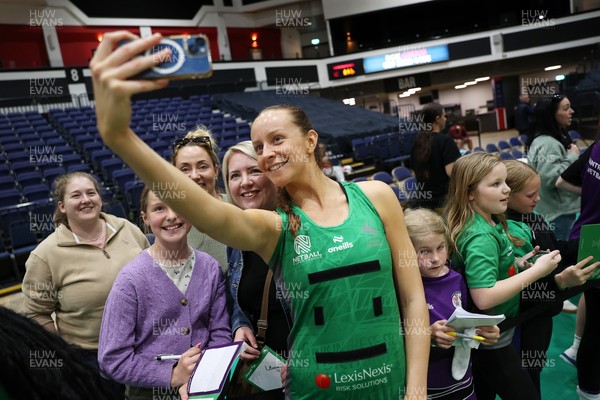 240525 - Cardiff Dragons v Loughborough Lightning - Netball Super League - Vicky Booth of Cardiff Dragons