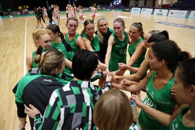 240525 - Cardiff Dragons v Loughborough Lightning - NxtGen - Team huddle